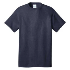 Port & Company Men's Heather Navy Core Cotton Tee