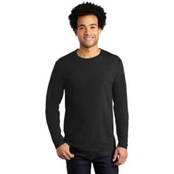 Port & Company Deep Black Long Sleeve Bouncer Tee -Sportswear Shop PC600LS Deep Black HTF
