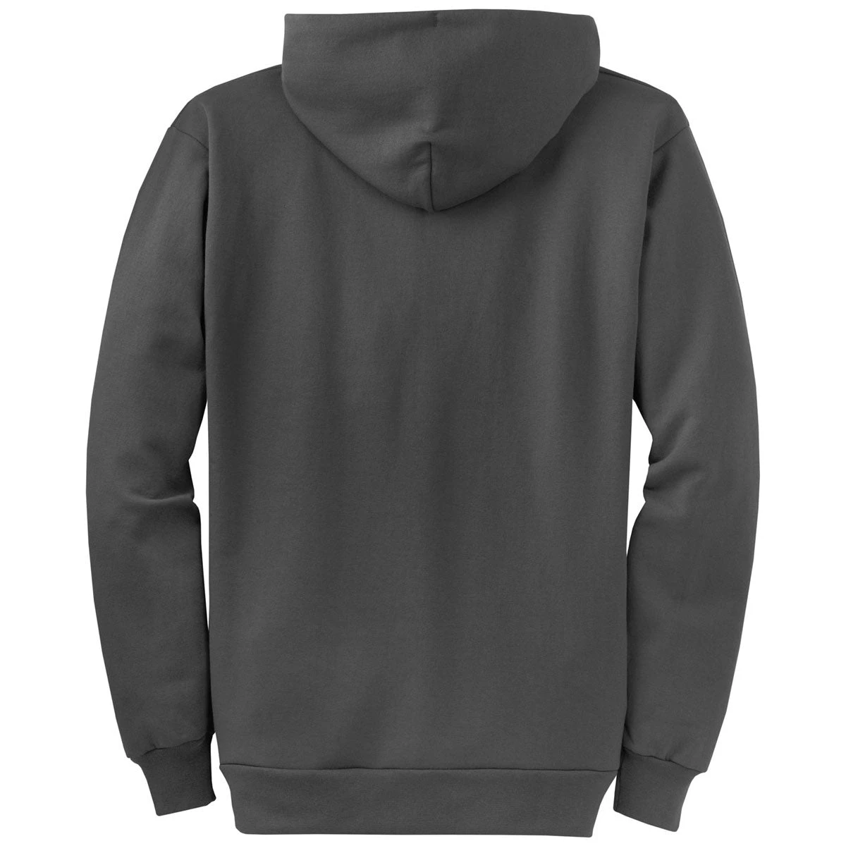 Port & Company Men's Charcoal Core Fleece Full-Zip Hooded Sweatshirt 2 Port & Company Men's Charcoal Core Fleece Full-Zip Hooded Sweatshirt - Image 2