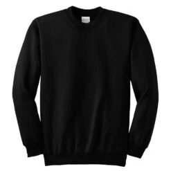 Port & Company Black Ultimate Crewneck Sweatshirt