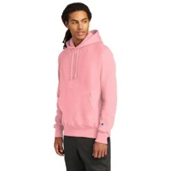 Champion Men's Pink Candy Reverse Weave Hooded Sweatshirt -Sportswear Shop S101 PinkCandy HTS