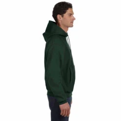 Champion Men's Dark Green Reverse Weave 12-Ounce Pullover Hood -Sportswear Shop S1051 Dark Green HTS