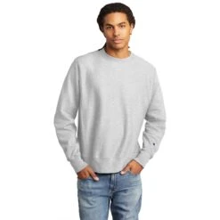 Champion Men's Ash Reverse Weave Crewneck Sweatshirt 7 Champion Men's Ash Reverse Weave Crewneck Sweatshirt -Sportswear Shop S149 Ash HTF