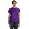Hanes Women's Purple 4.5 Oz. 100% Ringspun Cotton Nano-T T-Shirt