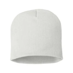 Sportsman White 8" Knit Beanie