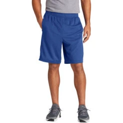 Sport-Tek Men's True Royal PosiCharge Position Short With Pockets -Sportswear Shop ST575 TrueRoyal HTF