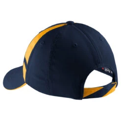 Sport-Tek True Navy/Gold Dry Zone Mesh Inset Cap -Sportswear Shop STC12 True Navy Gold 2