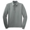 Port Authority Men's Cool Grey Tall Silk Touch Long Sleeve Polo
