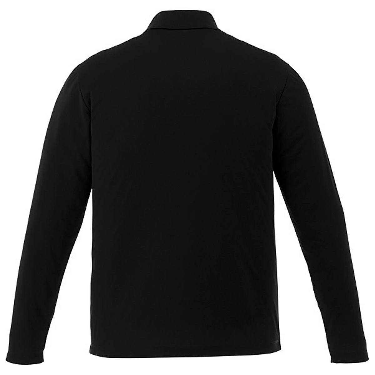 Elevate Men's Black Mori Long Sleeve Polo Tall 2 Elevate Men's Black Mori Long Sleeve Polo Tall - Image 2