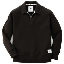 Roots73 Men's Black Killarney Fleece Quarter Zip