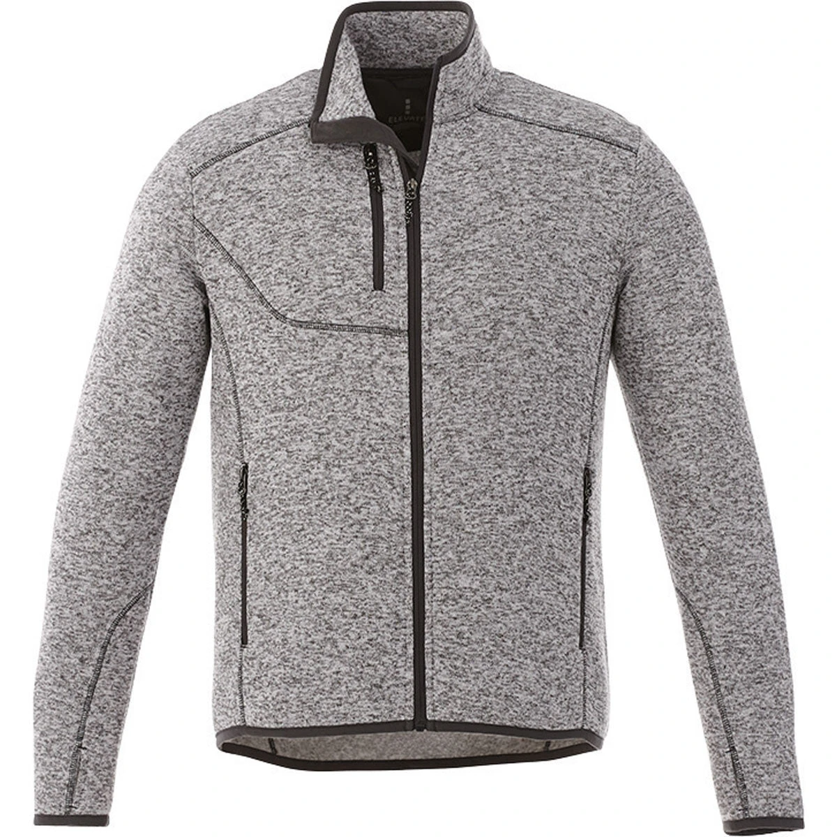 Elevate Men's Light Heather Grey Tremblant Knit Jacket 1 Elevate Men's Light Heather Grey Tremblant Knit Jacket