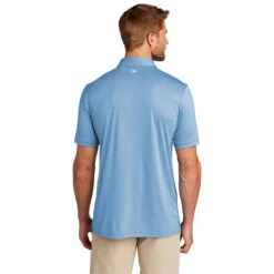 TravisMathew Men's Brilliant Blue Heather Coto Performance Polo -Sportswear Shop TM1MU410 Brilliant Blue Heather HTB