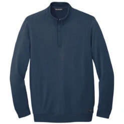 TravisMathew Men's Blue Nights Newport Quarter Zip Fleece