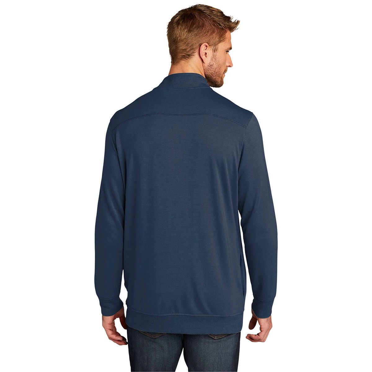 TravisMathew Men's Blue Nights Newport Quarter Zip Fleece 4 TravisMathew Men's Blue Nights Newport Quarter Zip Fleece - Image 4