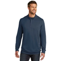 TravisMathew Men's Blue Nights Newport Quarter Zip Fleece 7 TravisMathew Men's Blue Nights Newport Quarter Zip Fleece -Sportswear Shop TM1MU419 Blue Nights HTF