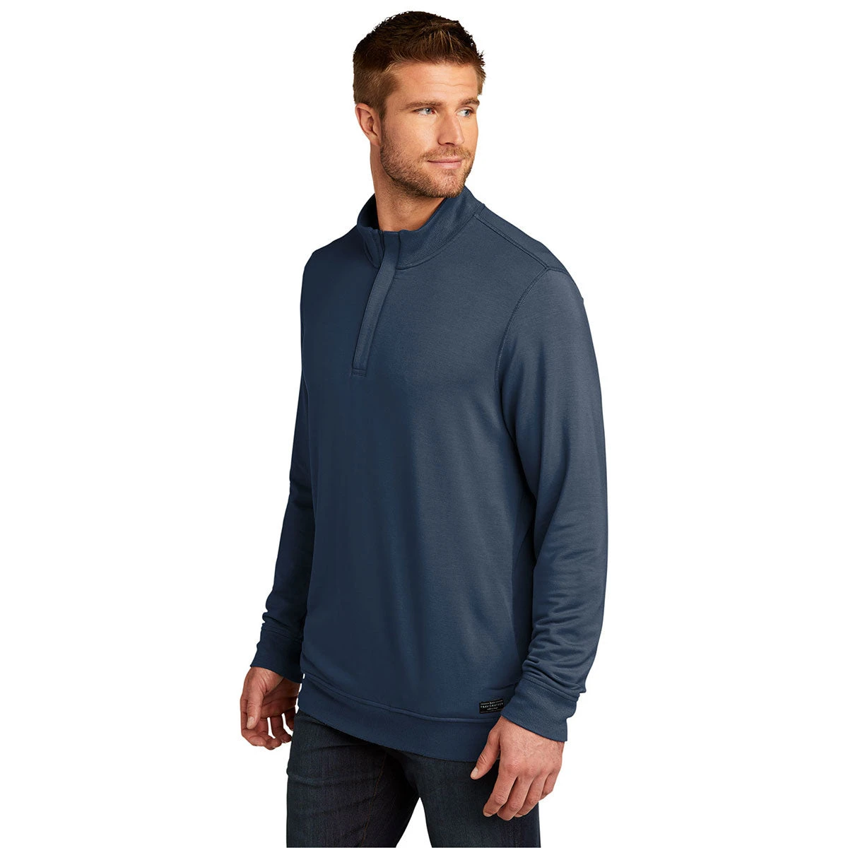 TravisMathew Men's Blue Nights Newport Quarter Zip Fleece 5 TravisMathew Men's Blue Nights Newport Quarter Zip Fleece - Image 5
