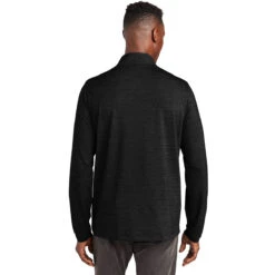 TravisMathew Men's Black Crestview 1/4-Zip -Sportswear Shop TM1MW452 black back model image