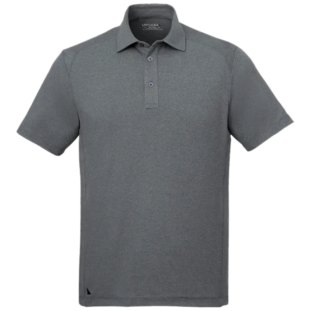 UNTUCKit Men's Medium Heather Grey Performance Polo 1 UNTUCKit Men's Medium Heather Grey Performance Polo