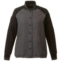 Roots73 Women's Charcoal/Black Hargrave Varsity Jacket