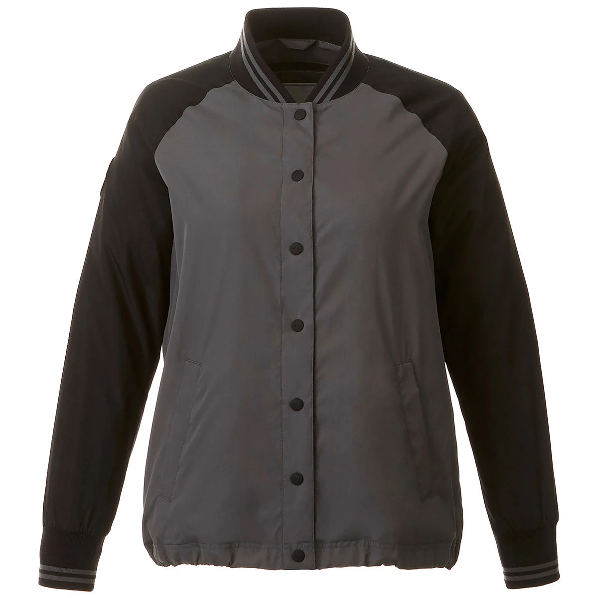 Roots73 Women's Charcoal/Black Hargrave Varsity Jacket 1 Roots73 Women's Charcoal/Black Hargrave Varsity Jacket