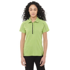 Elevate Women's Apple Heather Macta Short Sleeve Polo -Sportswear Shop TM96627 Apple Heather Black Smoke HTF