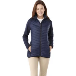 Elevate Women's Vintage Navy Banff Hybrid Insulated Jacket -Sportswear Shop TM99602 Vintage Navy Vintage Navy HTF