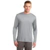 Sport-Tek Men's Silver Tall Long Sleeve PosiCharge Competitor Tee