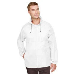 Team 365 Men's White Zone Protect Lightweight Jacket -Sportswear Shop TT73 White HTF