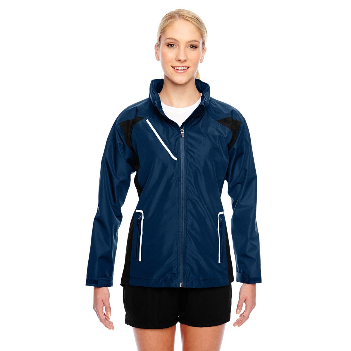 Team 365 Women's Sport Dark Navy Dominator Waterproof Jacket 2 Team 365 Women's Sport Dark Navy Dominator Waterproof Jacket - Image 2