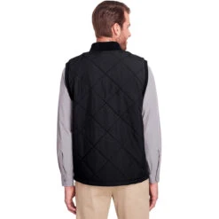 UltraClub Men's Black Dawson Quilted Hacking Vest -Sportswear Shop UC709 9K HTB