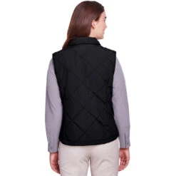 UltraClub Women's Black Dawson Quilted Hacking Vest -Sportswear Shop UC709W 9K HTB