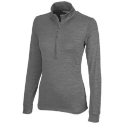 Greg Norman Women's Dark Heather Utility 1/4 Zip Pullover -Sportswear Shop WNS2K074 Dark Heather S