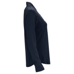 Greg Norman Women's Navy Play Dry Tulip Neck 1/4-Zip -Sportswear Shop WNS8K464 Navy S