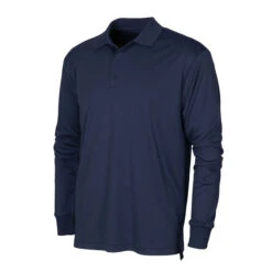BAW Men's Navy Xtreme Tek Long Sleeve Polo