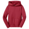 Sport-Tek Youth Deep Red Sport-Wick Fleece Hooded Pullover