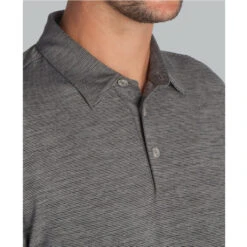 Zusa Men's Steel/Black Heather Stripe Polo -Sportswear Shop Z200 Front