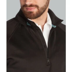 Zusa Men's Black Influencer Quarter Zip -Sportswear Shop Z300 Front