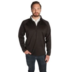 Zusa Men's Black Influencer Quarter Zip -Sportswear Shop Z300 Model