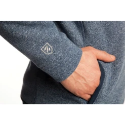 Zusa Men's True Navy Heather Midtown Fleece Full Zip -Sportswear Shop Z400 412 Sleeve cuff and pocket 1024x1024 28f0e01c 49ae 44e5 8dfb 6e81da1a8e87