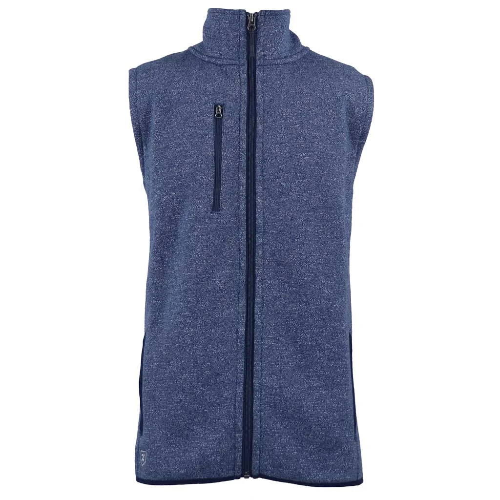 Zusa Men's True Navy Heather Midtown Fleece Vest 1 Zusa Men's True Navy Heather Midtown Fleece Vest