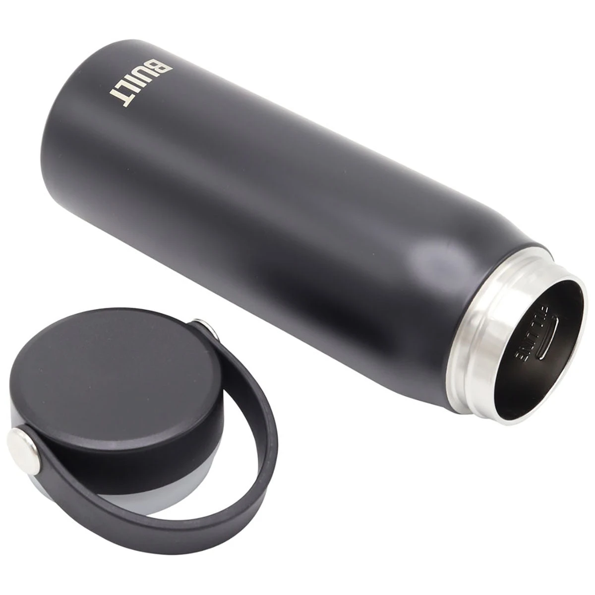 Built Black 20 Oz Cascade Bottle With Handle Lid 2 Built Black 20 Oz Cascade Bottle With Handle Lid - Image 2