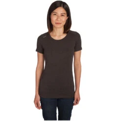 Zusa Women's Black Heather Peachy Tee -Sportswear Shop ZW150 MOdel