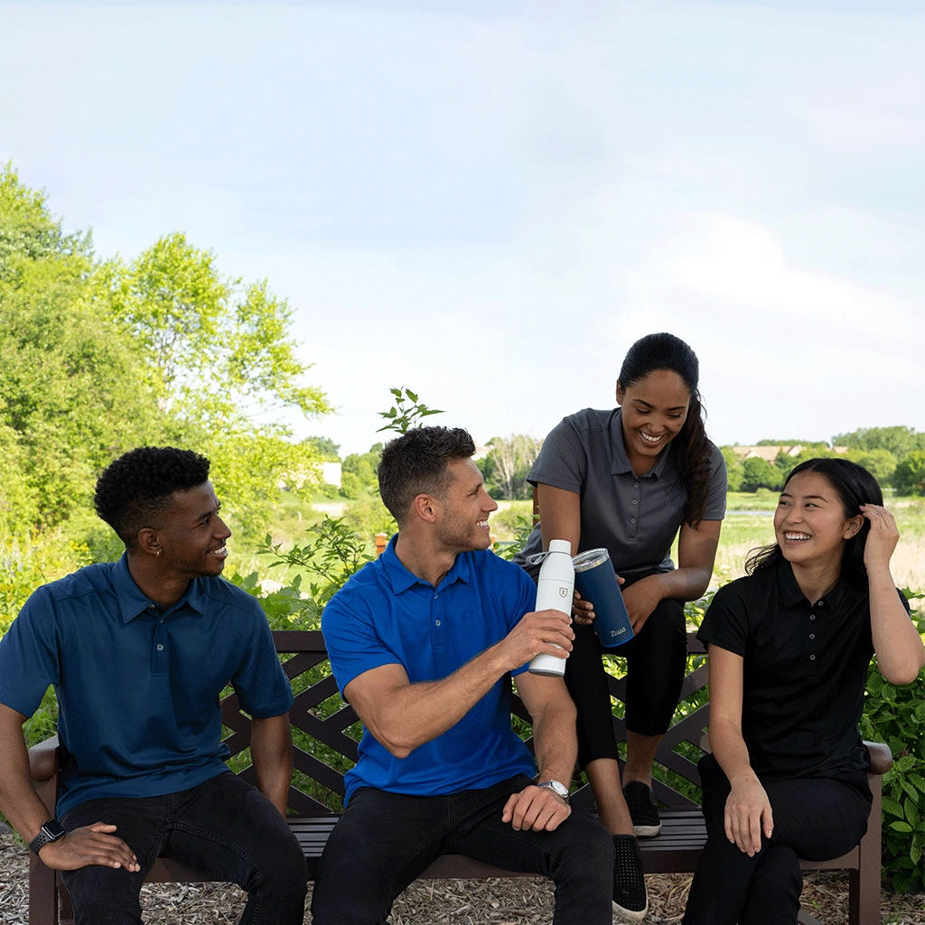 Zusa Men's Navy Everyday Pique Polo 6 Zusa Men's Navy Everyday Pique Polo - Image 6