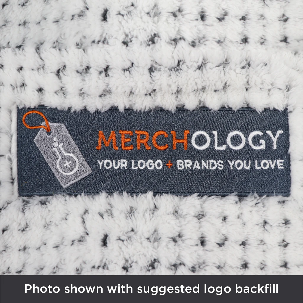 Zusa White With Charcoal Plush Siesta Blanket 6 Zusa White With Charcoal Plush Siesta Blanket - Image 6