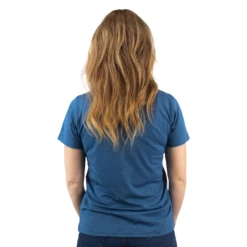 Zusa 3 Day Women's Dark Lagoon Heather Itasca Polo -Sportswear Shop itasca blue back 1